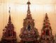 Thailand: Small Shan-style Buddha shrines in the small museum at Wat Chong Kham (Jong Kham), Mae Hong Son